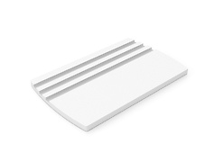 Комплект разделочных досок с подставкой для нарезки продуктов, Белый Альпийский сплошной с матовой текстурой