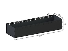 Мангал разборной 1200 мм на 18 шампуров, без покраски