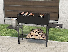 Мангал розбірний 900 мм на 12 шампурів, без фарбування