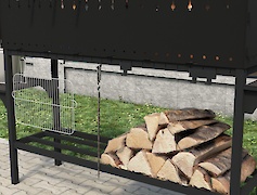 Мангал розбірний 1200 мм на 18 шампурів, чорний