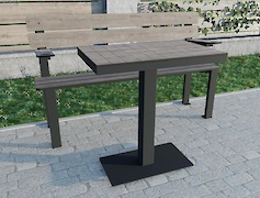 Вулична металева опора (нога) VT-17, чорний