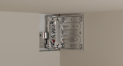 Навіс меблевий регульований Italiana Ferramenta Libra H11 під запресовування для планки, правий