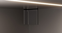 Навіс меблевий регульований Italiana Ferramenta Libra H11 під запресовування для планки, правий