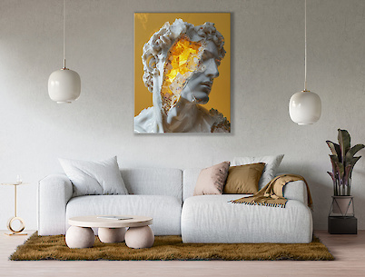 Картина ''Голова бурштин'' з ультрафіолетовим друком на ДСП