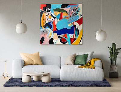 Картина ''Абстракція кольорова'' з ультрафіолетовим друком на ДСП