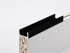 Врізний торцевий профіль ручка Н1 алюмінієвий L=5950мм чорний матовий для плити 18мм