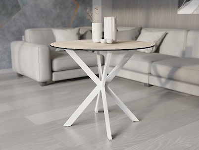 Металлическая опора для круглого стола VT-19 750х735, белый