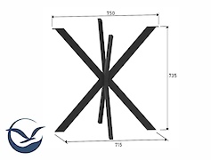опора для круглого стола VT-19 750х735, графит