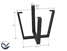 МИ Опора для круглого столу, чорний