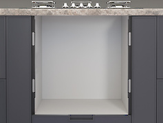 Комплект термоізоляційних планок у корпус під вбудовану духову шафу, товщина ДСП 16 мм, графіт