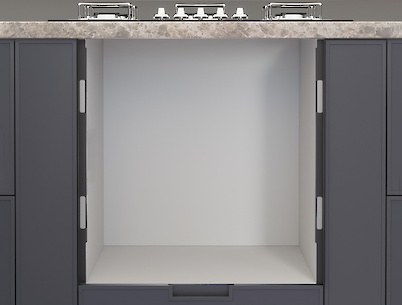 Комплект термоизоляционных планок в корпус под встроенный духовой шкаф, толщина ДСП 16 мм, графит