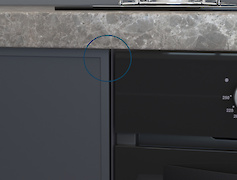 Комплект планок у корпус під вбудовану духову шафу, товщина ДСП 16 мм, графіт