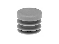 Заглушка кругла для труби D=20, сірий