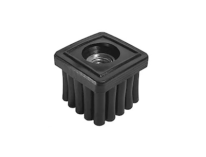 Муфта J для трубы квадрат 30х30 черный, М8