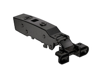 Завіса Hettich Sensys 8661 для алюмінієвих фасадів, кут відкриття 95º, накладна, без пружини, чорний обсидіан