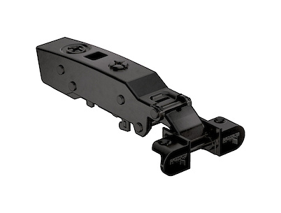 Петля Hettich Sensys 8661 для алюминиевых фасадов, угол открывания 95º,  накладная, без пружины, черный обсидиан