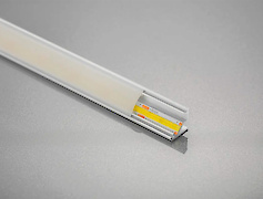 Алюмінієвий профіль GLAX під LED стрічку, GTV L=3 м, угловой накладной