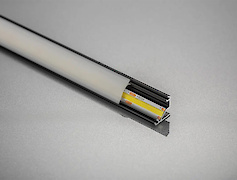 Алюминиевый профиль GLAX, GTV L=3 м, угловой накладной, черный