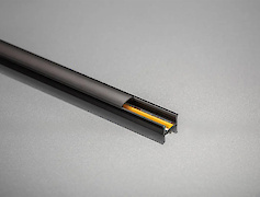 Алюмінієвий профіль GLAX GTV Mini L=3 м, накладний, чорний