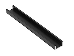 Алюмінієвий профіль під LED стрічку, GLAX GTV Mini L=3 м, накладний, чорний