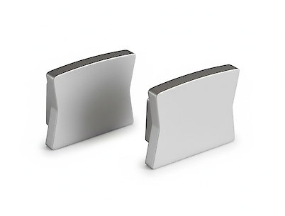 Заглушка GTV к алюминиевому LED профилю GLAX MICRO, алюминий