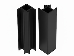 Куточок 90 ° універсальний Scilm для пластикового цоколя  чорний