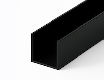 П-подібний профіль 8х8х1мм матовий чорний L=3м