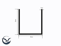 П-подібний профіль 8х8х1мм