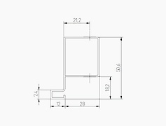 Профіль T вертикальний односторонній GTV VELLO