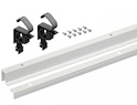 Комплект профілів для системи складаних (розсувних) дверей Hettich WingLine L (ходовий + направляючий профіль) з отворами, 1200 мм, біла