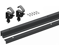 Комплект профілів для системи складаних (розсувних) дверей Hettich WingLine L (ходовий + направляючий профіль) з отворами, 1200 мм