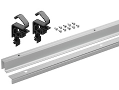 Комплект профілів для системи складаних (розсувних) дверей Hettich WingLine L (ходовий + направляючий профіль) з отворами, 2400 мм