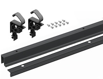 Комплект профілів для системи складаних (розсувних) дверей Hettich WingLine L (ходовий + направляючий профіль) з отворами, 2400 мм, антрацит