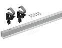 Комплект профілів для системи складаних (розсувних) дверей Hettich WingLine L (ходовий  профіль) з отворами, 1200 мм, срібляста
