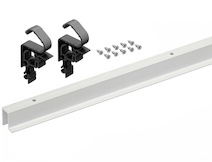 Комплект профілів для системи складаних (розсувних) дверей Hettich WingLine L (ходовий  профіль) з отворами, 1200 мм, білий