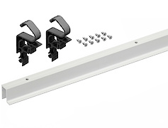 Комплект профілів для системи складаних (розсувних) дверей Hettich WingLine L (ходовий  профіль) з отворами, 1200 мм, білий