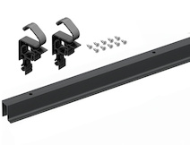 Комплект профілів для системи складаних (розсувних) дверей Hettich WingLine L (ходовий  профіль) з отворами, 1200 мм, антрацит