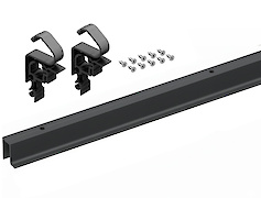 Комплект профилей для системы складных (раздвижных) дверей Hettich WingLine L (ходовой профиль) с отверстиями, 1200 мм, антрацит