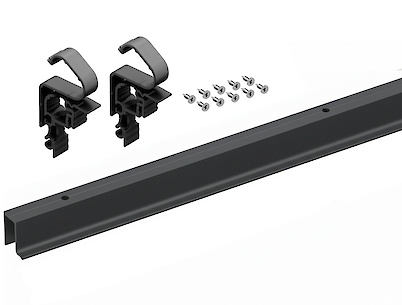 Комплект профілів для системи складаних (розсувних) дверей Hettich WingLine L ходовий  профіль з отворами, 1200 мм, антрацит