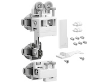 Комплект фурнітури для системи складних (розсувних) дверей Hettich WingLine L з нижньою направляючою, ліва, 25 кг, без функції самозакривання, білий