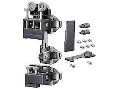 Комплект фурнітури для системи складних (розсувних) дверей Hettich WingLine L з нижньою направляючою, права, 25 кг, без функції самозакривання, антрацит