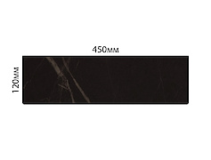 Полиця із закругленими кутами з компакт-плити Egger F206 ST9, 450х120х13мм