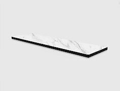 Полиця із закругленими кутами з компакт-плити Egger F800 ST9, 450х120х13мм