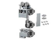 Комплект фурнітури для системи складних (розсувних) дверей Hettich WingLine L "heavy" з нижньою направляючою, правий, 25 кг, без функції самозакривання, сірий