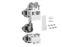 Комплект фурнітури для системи складних (розсувних) дверей Hettich WingLine L "heavy" з нижньою направляючою, ліва, 25 кг, без функції самозакривання, білий