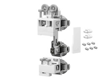 Комплект фурнітури для системи складних (розсувних) дверей Hettich WingLine L "heavy" з нижньою направляючою, правий, 25 кг, без функції самозакривання, білий