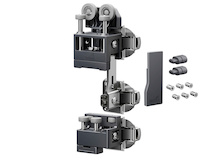 Комплект фурнітури для системи складних (розсувних) дверей Hettich WingLine L "heavy" з нижньою направляючою, правий, 25 кг, без функції самозакривання, антрацит