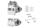 Комплект фурнітури для системи складних (розсувних) дверей Hettich WingLine L "medium" з нижньою направляючою, правий, 12 кг, з функцією самозакривання, білий
