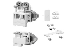 Комплект фурнітури для системи складних (розсувних) дверей Hettich WingLine L "medium" з нижньою направляючою, правий, 12 кг, з функцією самозакривання, білий