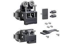 Комплект фурнітури для системи складних (розсувних) дверей Hettich WingLine L "medium" з нижньою направляючою, лівий, 12 кг, з функцією самозакривання, антрацит